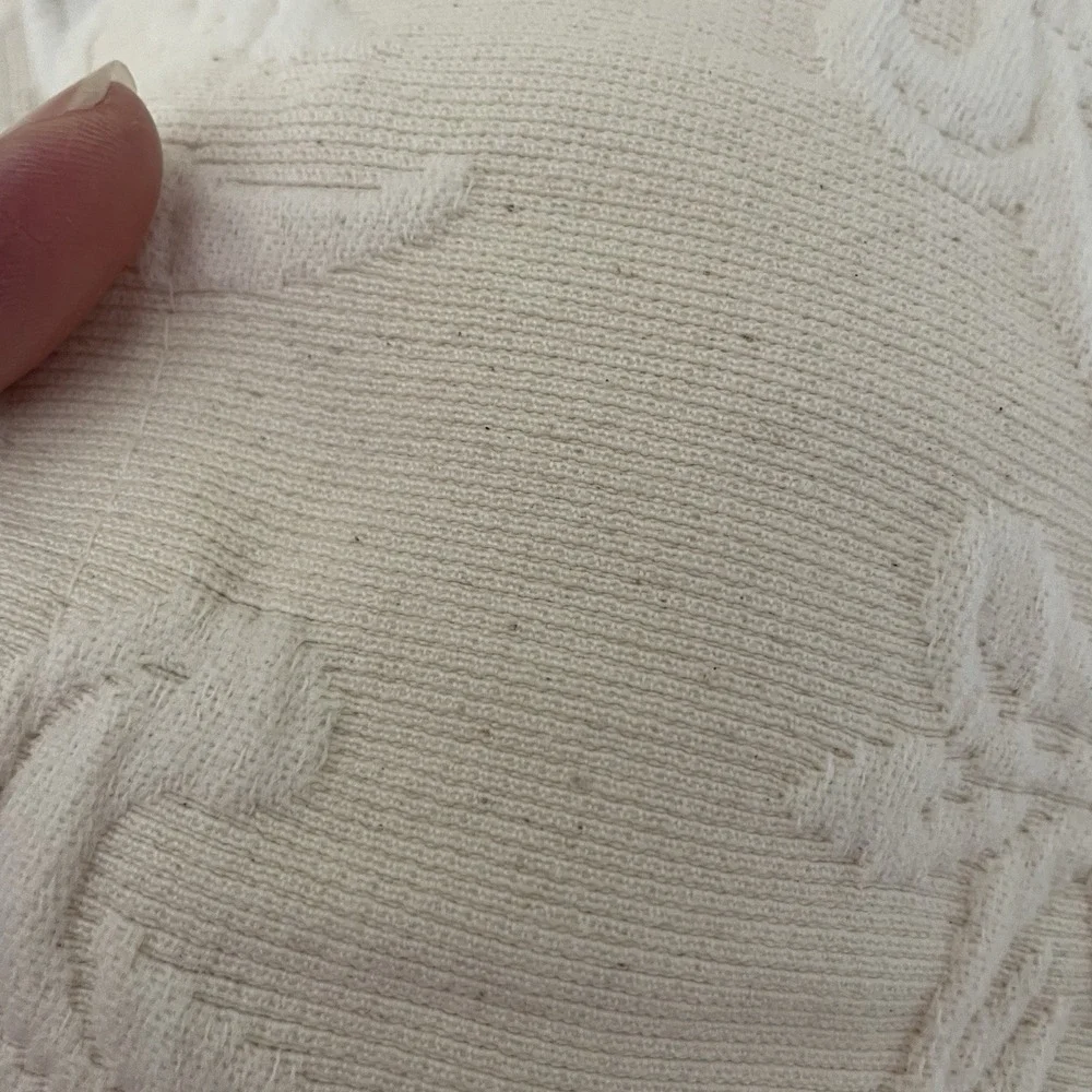 Matelasse Coverlet Standard & Throw Shams Full Size Cream Cottage JC Penney Home